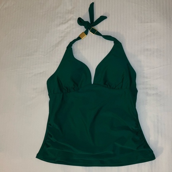 Swim women’s size large Elegant Green halter Top - bathing suit top - Picture 2 of 9